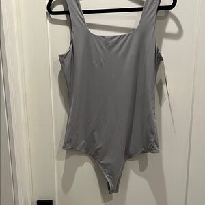 Abercrombie & Fitch Soft Matte Seamless Gray Bodysuit